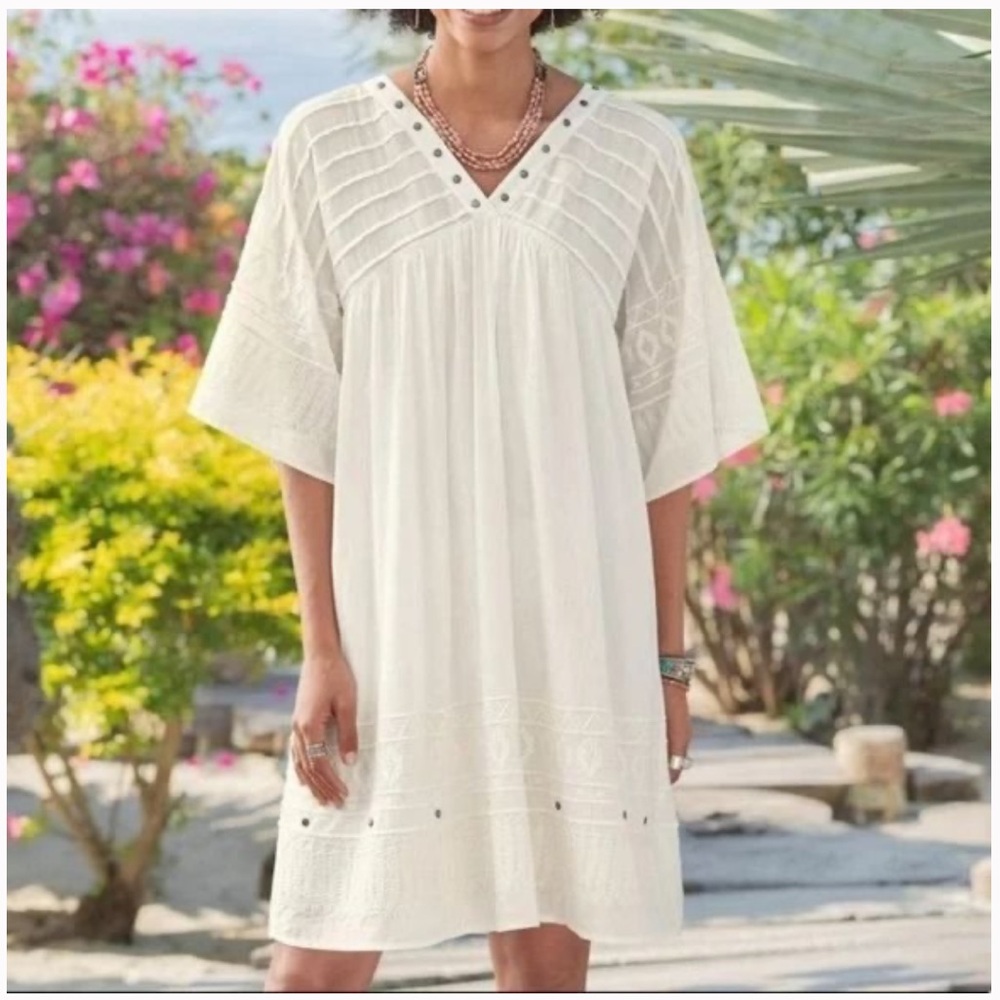 Sundance Bell Sleeve Embroidered Dress